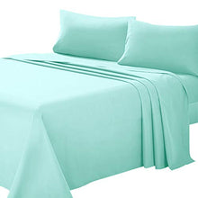 Load image into Gallery viewer, ARTALL Brushed Microfiber Bed Sheet Set 4-Piece 1800 Bedding - King, Aqua