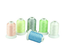 Load image into Gallery viewer, Simthread Glow in The Dark Embroidery Machine Thread (6 Colors 550 Yards)