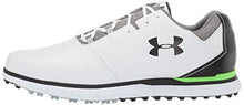 Load image into Gallery viewer, Under Armour Men's Showdown Golf Shoe, White (100)/Black, 9 M US