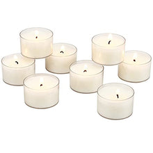 Load image into Gallery viewer, Stonebriar Bulk 48 Pack Unscented Smokeless Long Clear Cup Tea Light Candles with 8 Hour Extended Burn Time, 48 Count