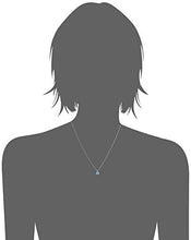 Load image into Gallery viewer, Sterling Silver Cushion-Cut Checkerboard Swiss Blue Topaz Pendant Necklace (6mm)