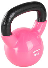 Load image into Gallery viewer, AmazonBasics Vinyl Kettlebell - 15 Pounds, Pink