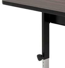 Load image into Gallery viewer, Calico Designs Adapta Height Adjustable Office Desk, All-Purpose Utility Table, Sit to Stand up Desk Home Computer Desk, 23" - 32" in Powder Coated Black Frame and 1" Thick Walnut Top, 36 Inch