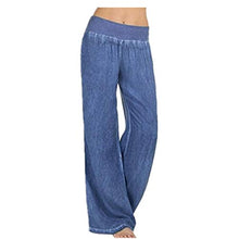 Load image into Gallery viewer, iYYVV Plus Size Womens Ladies Low Waist Pocket Elastic Trousers Baggy Wide Leg Pants