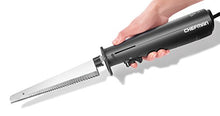 Load image into Gallery viewer, Chefman Electric Knife with Bonus Carving Fork & Space Saving Storage Case Included One Touch, Durable 8 Inch Stainless Steel Blades, Rubberized Black Handle, BPA Free, 120 Volts and Watts