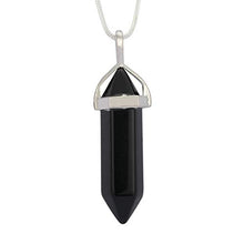 Load image into Gallery viewer, 8pcs Natural Obsidian Gemstone Pendant Healing Crystals Chakra Gem Stones Rock Crystal Quartz for Jewelry Craft Making G2P-C15