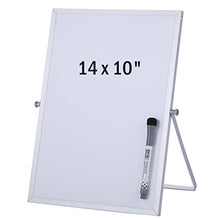 Load image into Gallery viewer, Aelfox 14 x 10 Inch Desktop Whiteboard, Magnetic Small Dry Erase Board with Stand Double-Sided Planner Whiteboard Reminder Board with Dry Erase Marker for Office, Home, School