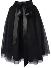 Load image into Gallery viewer, Dancina Women’s Knee Length Tutu A Line Tulle Skirt Plus (Size 12-22) Black