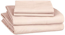 Load image into Gallery viewer, AmazonBasics Soft Microfiber Sheet Set with Elastic Pockets - Queen, Carnation Blush