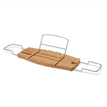 Load image into Gallery viewer, Umbra Aquala Bathtub Tray Extendable, Bamboo Luxury Bath Caddy, 71.1 x 21.6 x 3.8 cm, Natural