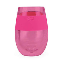 Load image into Gallery viewer, Host Cooling Cup Set of 1 Plastic Double Wall Insulated Freezable Drink Chilling Tumbler with Freezing Gel, Wine Glasses for Red and White Wine, 8.5 oz, Translucent Magenta