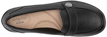 Load image into Gallery viewer, Clarks Women's Cora Daisy Loafer, Black Tumbled Leather, 9