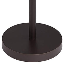 Load image into Gallery viewer, Turnbuckle Modern Industrial Floor Lamp Bronze Metal Screen and Off White Linen Double Drum Shades for Living Room Office - Franklin Iron Works