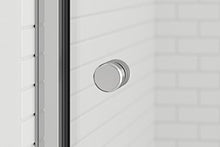 Load image into Gallery viewer, Basco RTLA05B6070XPBN Rotolo Sliding Shower Door, Brushed Nickel, 56-60 in. Wide x 70 in. high, AquaGlideXP Clear