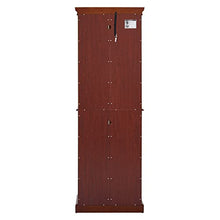 Load image into Gallery viewer, GOOD & GRACIOUS 4 Door Curio Cabinet with Lights, Tempered Glass Adjustable Shelves, and Mirrored Back, Walnut