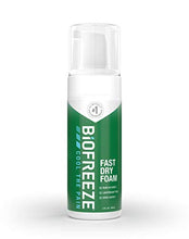 Load image into Gallery viewer, Biofreeze Pain Relief Foam, Fast Drying, Lightweight, and Powerful Topical Pain Reliever