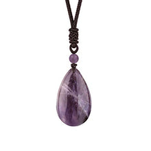 Load image into Gallery viewer, OCARLY Natural Gemstone Drop Pendant Necklace Healing Stone Crystal Chakra Protection Rock Cord Jewelry