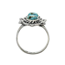 Load image into Gallery viewer, YoTreasure Blue Copper Turquoise Sterling Silver Designer Ring
