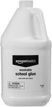 Load image into Gallery viewer, Amazon Basics All Purpose Washable School White Liquid Glue - Great for Making Slime, 1 Gallon Bottle