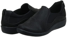 Load image into Gallery viewer, Clarks Women's CloudSteppers Sillian Paz Slip-On Loafer, Black Synthetic Nubuck, 8 M US