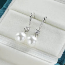 Load image into Gallery viewer, MIAODAM Women'S Pearl Earrings Earrings, Simple Temperament Long Earrings With Diamonds, Gifts For Girls