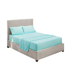 Load image into Gallery viewer, Clara Clark Bed Sheets, Premier 1800 Series 4 Piece Bed Sheet Set, Deep Pocket, Wrinkle, Fade, Stain Resistant, Luxury Soft Bedding Sheets & Pillowcases, Queen, Light Blue Aqua