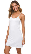 Load image into Gallery viewer, AUHEGN Women Soft Sleep Chemise Dress Lightweight Full Slip (White,Medium)
