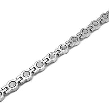 Load image into Gallery viewer, MagnetRX® Women’s Magnetic Therapy Bracelet - Arthritis & Carpal Tunnel Pain Relief Crystal Bracelets for Women - Adjustable Length with Sizing Tool (Silver)