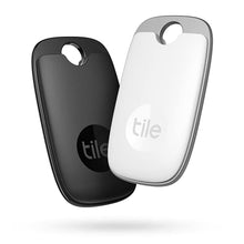 Load image into Gallery viewer, Tile Pro (2022) 2-Pack (1 Black/ 1 White). Powerful Bluetooth Tracker, Keys Finder & Item Locator for Keys, Bags & More; Up to 400 ft Range. Water-Resistant. Phone Finder. iOS and Android Compatible.