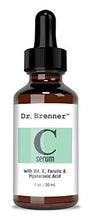 Load image into Gallery viewer, Vitamin C Serum 20% Pure L-Ascorbic Acid, Ferulic Acid, Vitamin E and Hyaluronic Acid for Face and Eyes Natural Anti Aging Anti Wrinkle 1oz. by Dr. Brenner (1 oz)