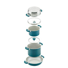 Load image into Gallery viewer, Rachael Ray 8-Piece Aluminum Cookware Set, Teal Shimmer