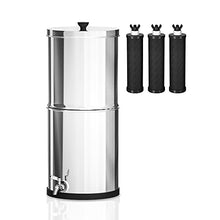 Load image into Gallery viewer, Joypur High Capacity Gravity-Fed Water Filter System with 3 Purification Filters for Home Camping Travel Outdoor Activities Emergencies,2.9 Gallon Countertop Water Filter System
