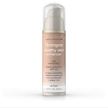 Load image into Gallery viewer, Neutrogena Healthy Skin Enhancer Sheer Face Tint with Retinol & Broad Spectrum SPF 20 Sunscreen for Younger Looking Skin, 3-in-1 Daily Enhancer, Non-Comedogenic, Light to Neutral 30, 1 fl. oz