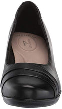 Load image into Gallery viewer, Clarks Women's Emslie Mae Pump, Black Leather, 7