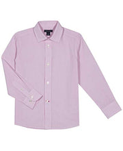 Load image into Gallery viewer, Tommy Hilfiger Boys' Big Long Dress Shirt, Collared Button-Down with Cuff Sleeves, Gingham, Light Pink, 14