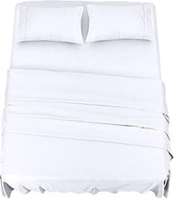 Load image into Gallery viewer, Utopia Bedding Bed Sheet Set - 4 Piece Full Bedding - Soft Brushed Microfiber Fabric - Shrinkage & Fade Resistant - Easy Care (Full, White)