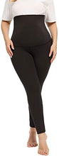 Load image into Gallery viewer, TOUCH LOOM Maternity Pants Maternity Over Belly High Waist Full Length Leggings Pants for Women Maternity Clothes Pregnant,Large,Black/Black