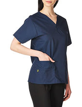Load image into Gallery viewer, WonderWink Womens Origins Bravo V-Neck Top, Navy, 4X-Large