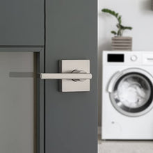 Load image into Gallery viewer, Kwikset Halifax Passage Door Lever for Hall and Closet Doors featuring Microban in Satin Nickel