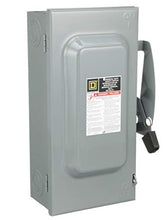Load image into Gallery viewer, Square D by Schneider Electric DU323 100-Amp 240-Volt 3-Pole Non-Fusible Indoor General Duty Safety Switch, Steel,Small