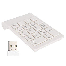Load image into Gallery viewer, Lightweight Numeric Keypad, Wireless Keyboard, Nummer Keyboard, 18 Keys for PC(White)