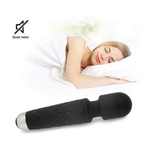 Load image into Gallery viewer, Allovers Personal Magic Waterproof Wand Massager, Mini Handheld Rechargeable Neck Shoulder Back Body Massage with 8 Powerful Speeds&20 Pulsating Patterns for Sports Recovery & Muscle Aches (Black)
