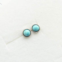Load image into Gallery viewer, Women Larimar Stud Earrings SterlingSilver Jewelry Handmade Natural Blue Gemstone Earrings for Women and Girl