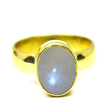 Load image into Gallery viewer, Jewelryonclick Natural Rainbow Moonstone Gold Plated Rings for Men 5 Carat Gemstones Birthstone in Size 12