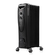 Load image into Gallery viewer, R.W.FLAME Oil Filled Radiator Heater - 3 Heat Settings, Adjustable Thermostat, Quiet and Portable Space Heater with Tip-over & Overheating Functions (27", Black)