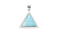 Load image into Gallery viewer, Larimar Pendant Gemstones with 925 Sterling Silver Classic Jewelry Women