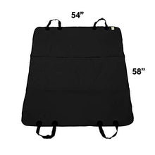 Load image into Gallery viewer, Pet Magasin Durable Black Pet Car Seat Cover Waterproof & Scratch Proof & Nonslip Backing & Hammock Style & Heavy Duty Back Seat Protector for Cars Trucks & SUVs