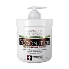 Load image into Gallery viewer, Advanced Clinicals Coconut Oil Cream. Spa size 16oz Moisturizing Cream. Coconut Oil for Face, Hands, Hair. (16 Ounce (Pack of 1))