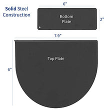Load image into Gallery viewer, VIVO Steel Reinforcement Bracket Mount Plate for Thin, Glass, and Other Fragile Table Tops, Clamp Compatible with Most Monitor Stand C-Clamp Installations, Black, STAND-AC01R