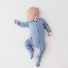 Load image into Gallery viewer, KYTE BABY Soft Bamboo Rayon Footies, Zipper Closure, 0-24 Months (0-3 Months, Slate)